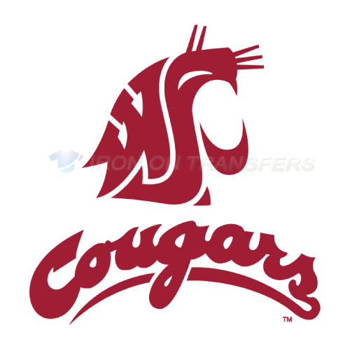 Washington State Cougars Logo T-shirts Iron On Transfers N6905 - Click Image to Close